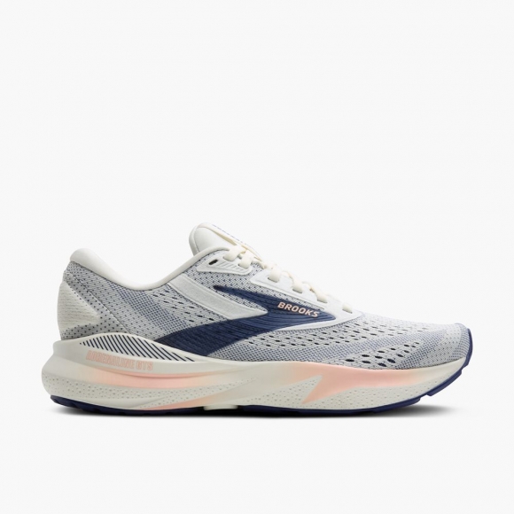 Brooks Adrenaline GTS 24 - Grau/Blaues Band/Pfirsich