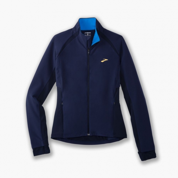 Brooks Fusion Hybrid Jacket - Marineblau/Blauer Blitz