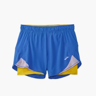 Brooks Chaser 5" 2-in-1 Short - Bluetiful/Golden Hour