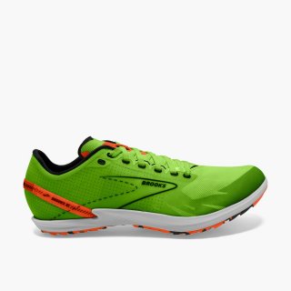 Brooks Draft XC Spikeless - Green Gecko/Rotorange/Weiß