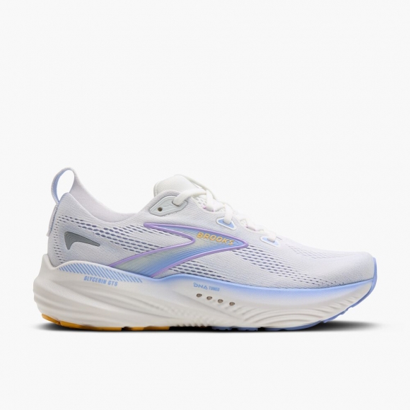 Brooks Glycerin GTS 22 - Weiß/Blaureiher/Aprikose