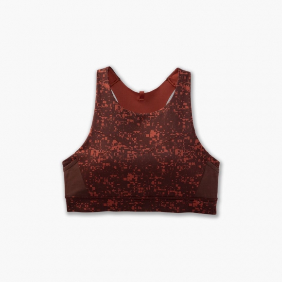 Brooks 3 Pocket Sports Bra - RR Glitch Print/Kupfer