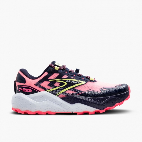 Brooks Caldera 7 - Pink/Peacoat/Sonniges Limettengrün