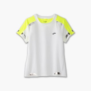 Brooks Run Visible Short Sleeve - Weiß/Nightlife