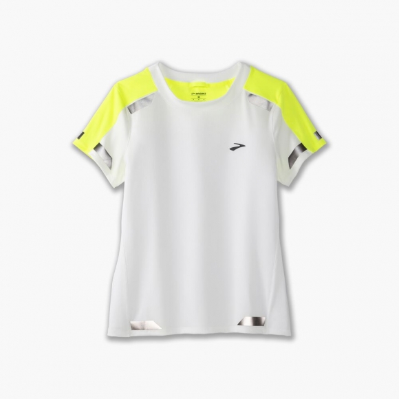 Brooks Run Visible Short Sleeve - Weiß/Nightlife
