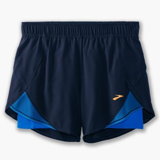 Brooks Chaser 5" 2-in-1 Short - Marineblau/Blau