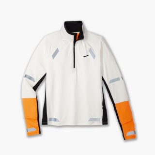Brooks Run Visible 1/2 Zip 2.0 - Ecru/Fluoro Flash/Schwarz