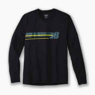 Brooks Distance Graphic Long Sleeve - Beton/Brooks Heritage