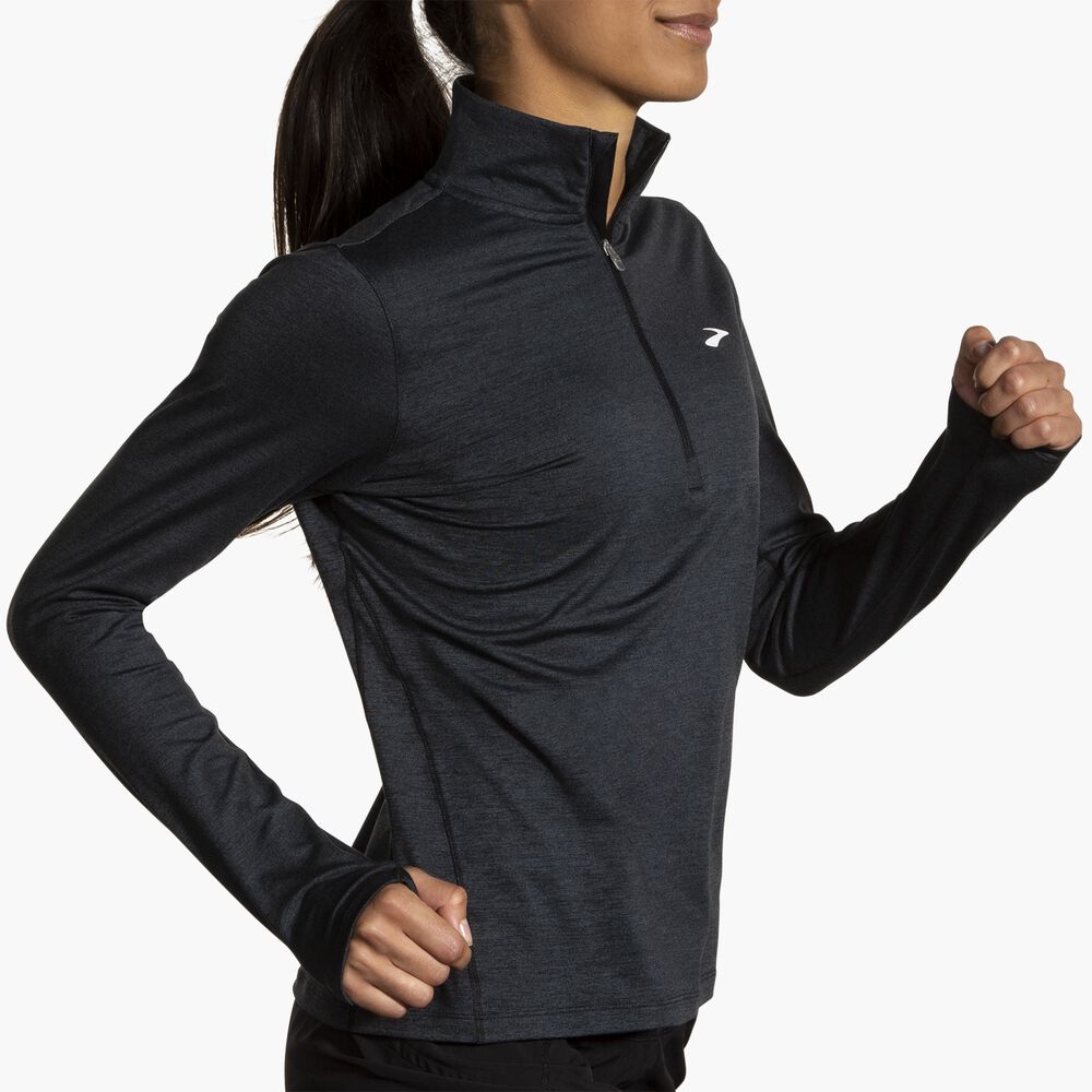 Brooks Dash 1/2 Zip 2.0 - Hochglanzschwarz