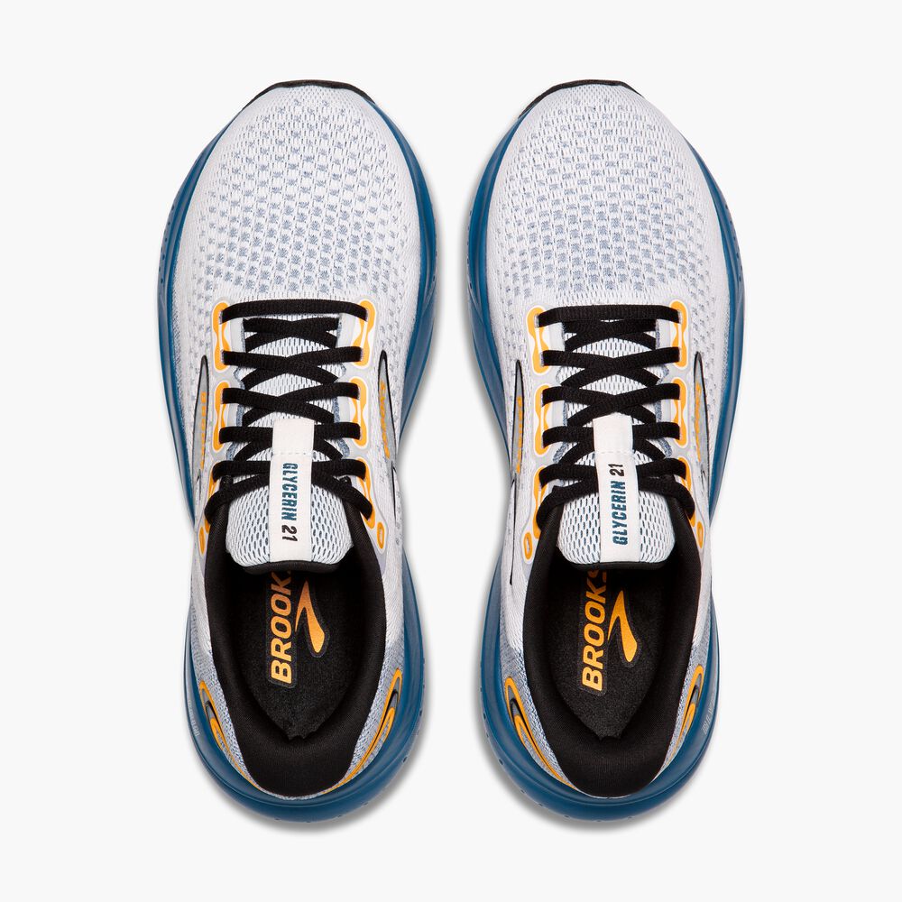 Brooks Glycerin 21 - Weiß/Saphir/Orange