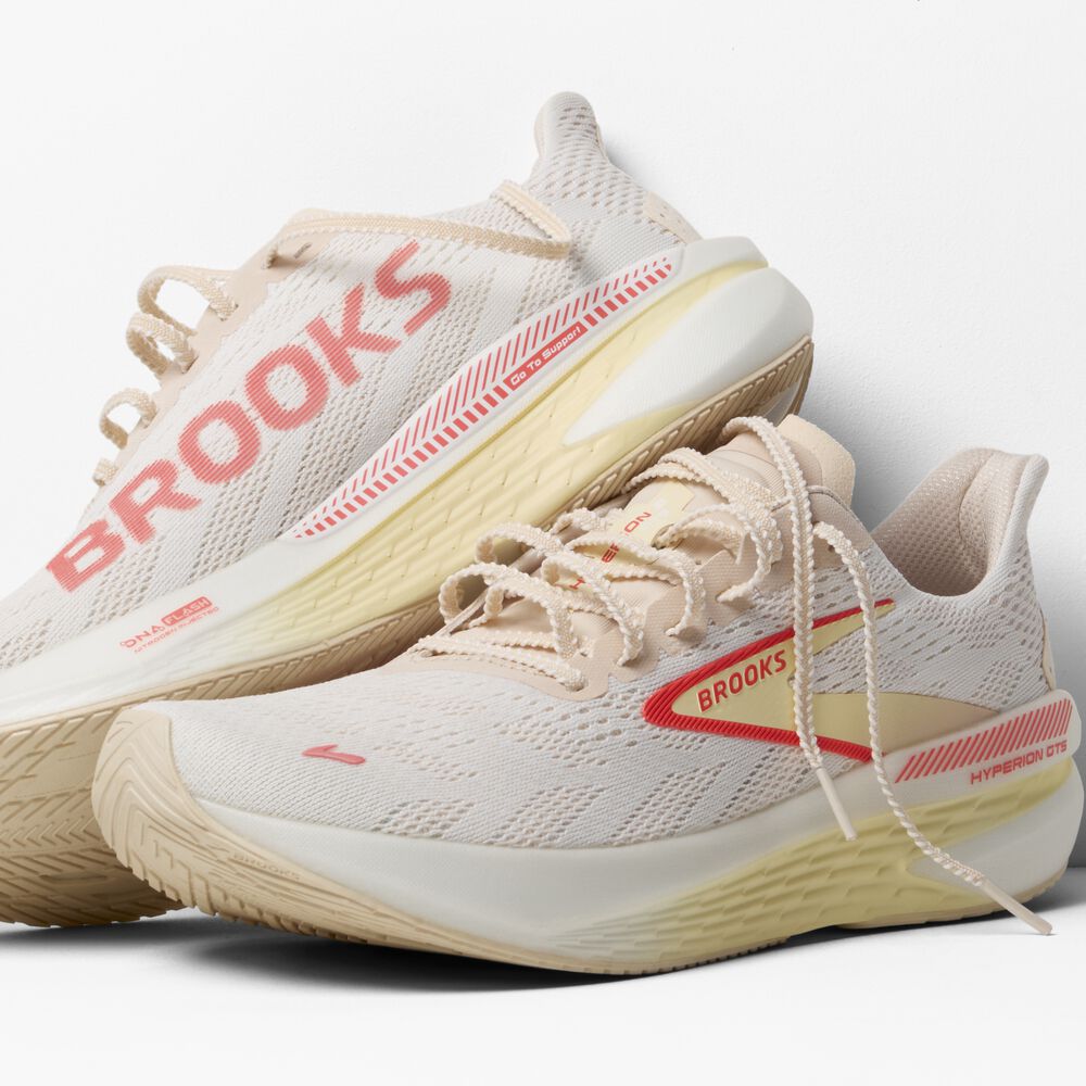 Brooks Hyperion GTS 2 - Weiß/Pfirsich/Koralle