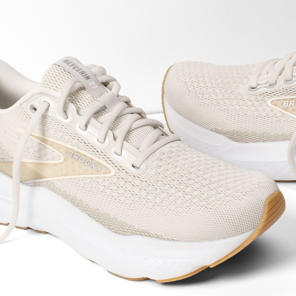Brooks Glycerin 21 - Khaki/Silber/Weiß