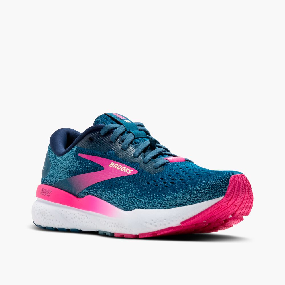 Brooks Ghost 16 GTX - Marokkanisches Blau/Pink/Gelb