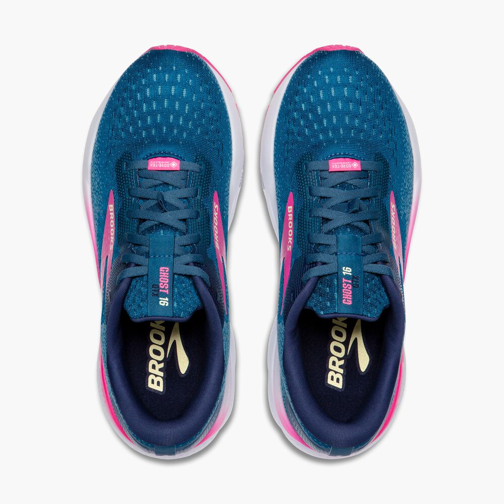 Brooks Ghost 16 GTX - Marokkanisches Blau/Pink/Gelb