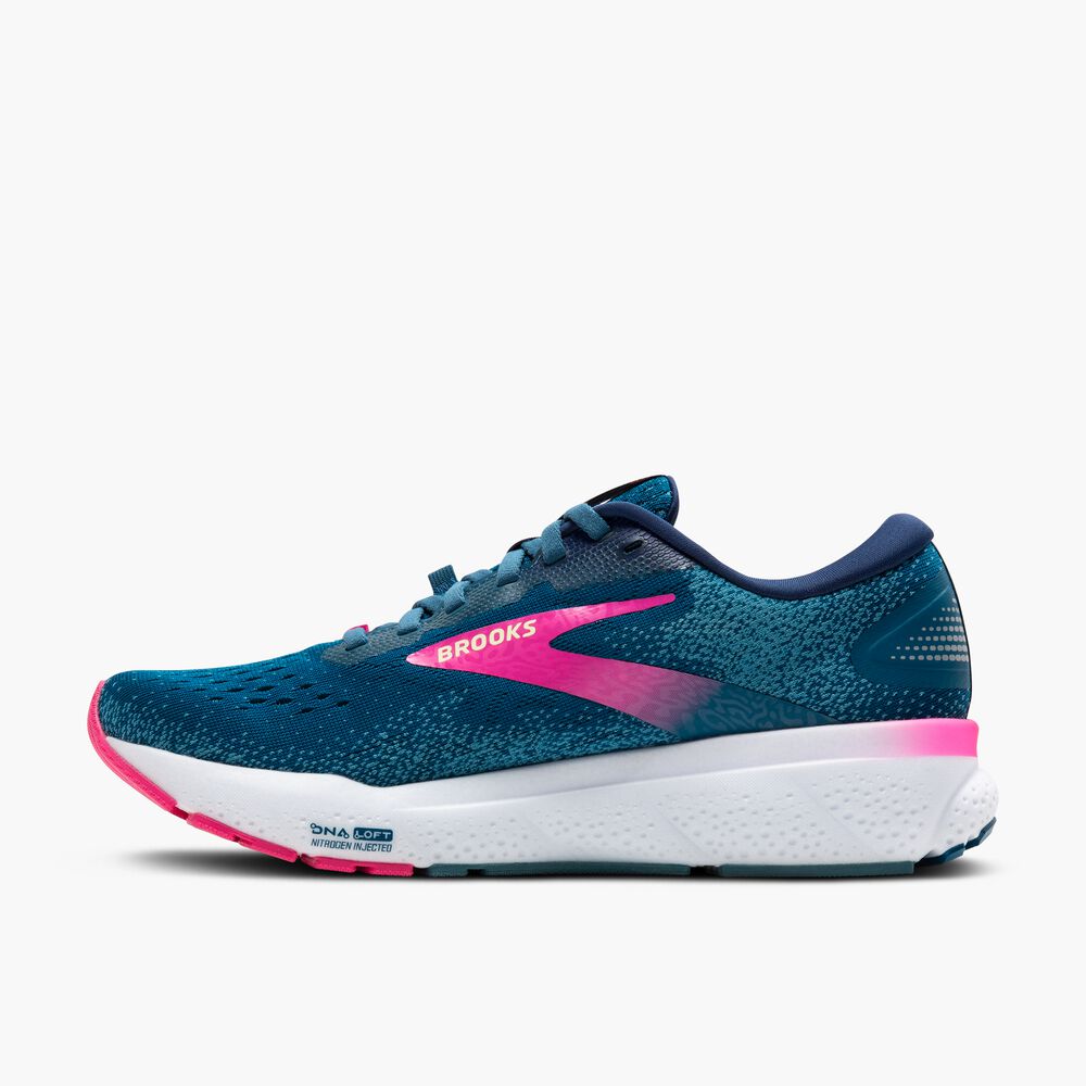 Brooks Ghost 16 GTX - Marokkanisches Blau/Pink/Gelb
