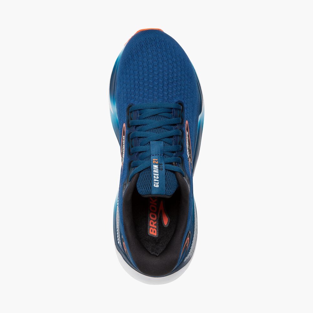 Brooks Glycerin GTS 21 - Blauopal/Schwarz/Kapuzinerkresse