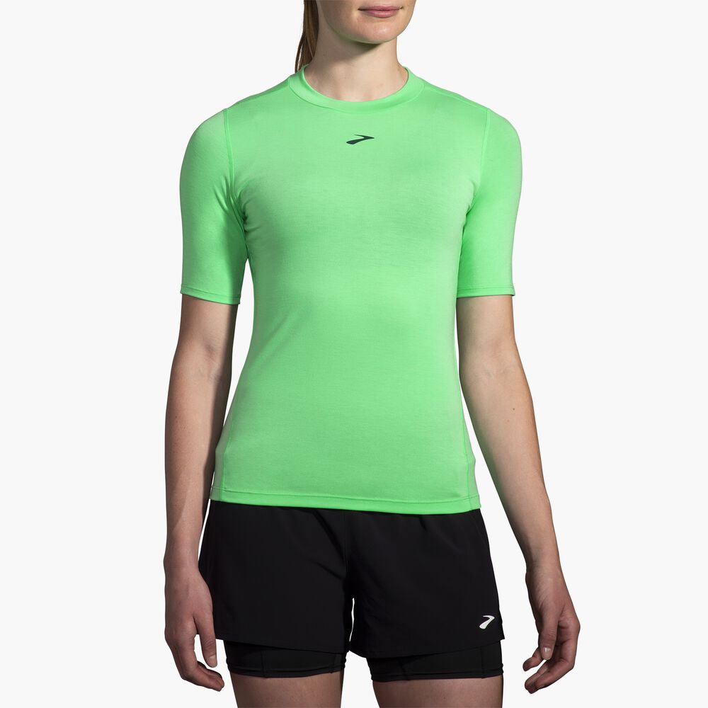Brooks High Point Short Sleeve - Hypergrün