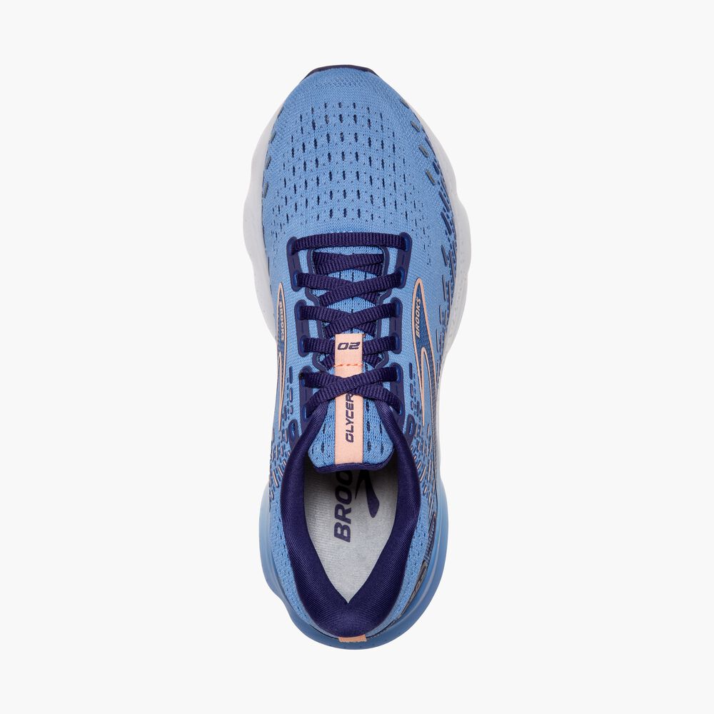 Brooks Glycerin 20 - Blissful Blue/Pfirsich/Weiß