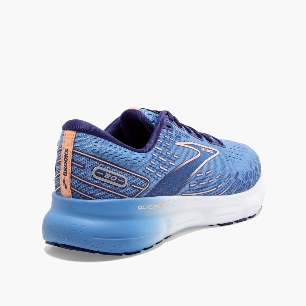 Brooks Glycerin 20 - Blissful Blue/Pfirsich/Weiß