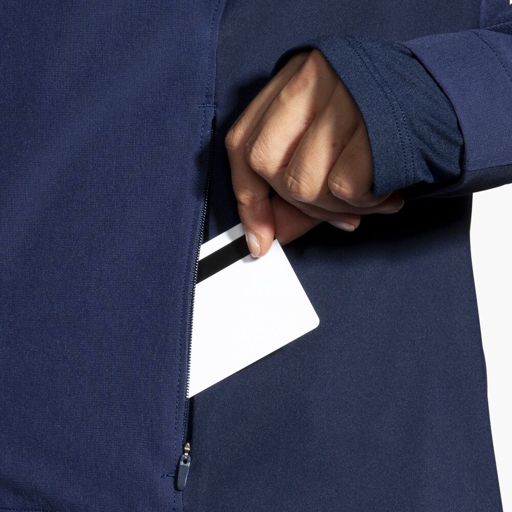 Brooks Fusion Hybrid Jacket - Marineblau/Blauer Blitz