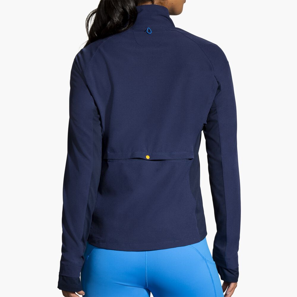 Brooks Fusion Hybrid Jacket - Marineblau/Blauer Blitz