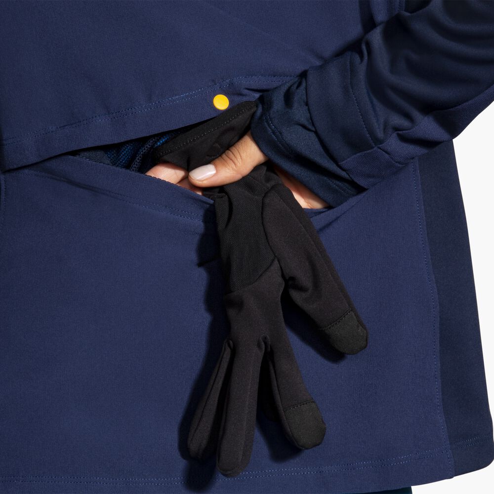 Brooks Fusion Hybrid Jacket - Marineblau/Blauer Blitz