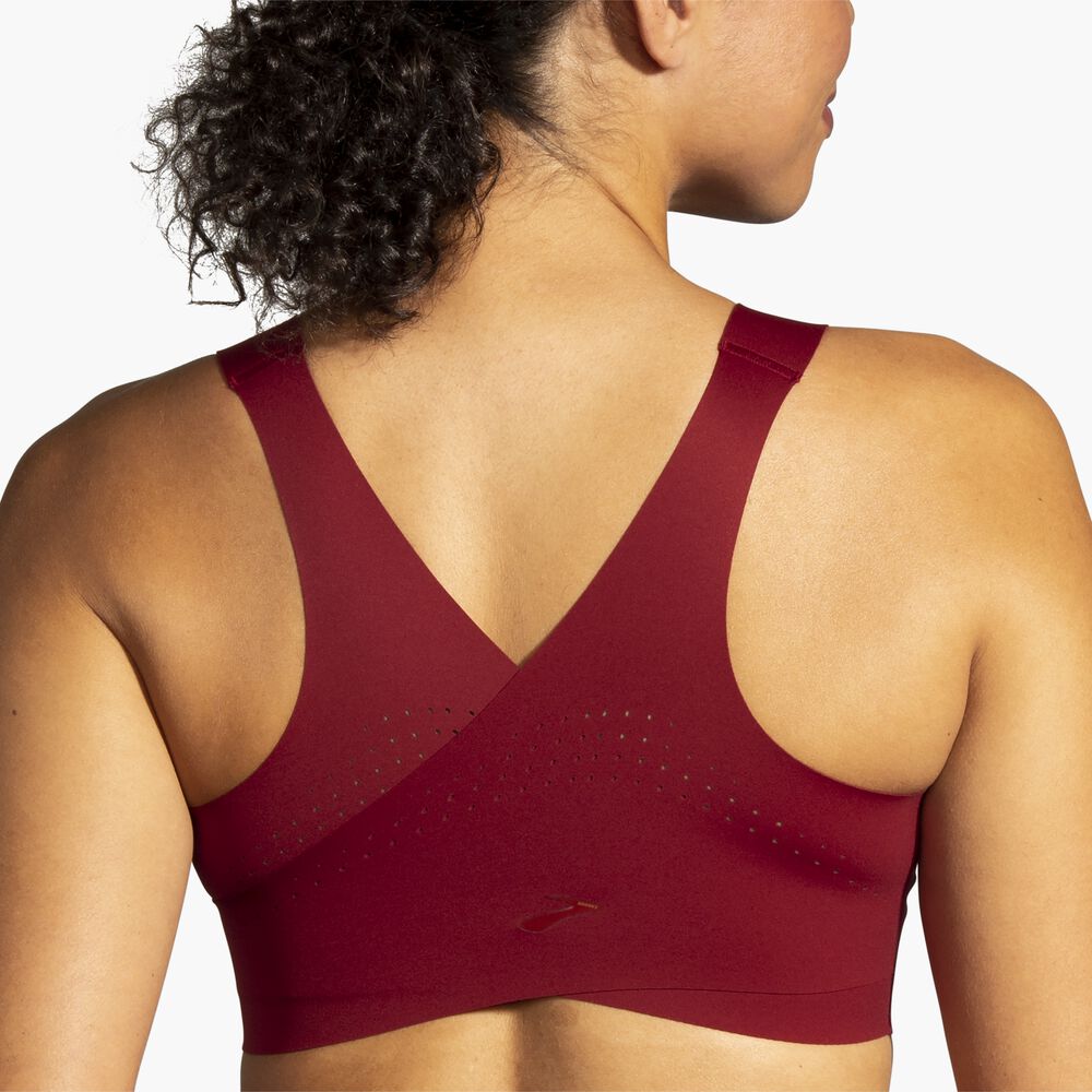 Brooks Dare Zip Run Bra - Beet