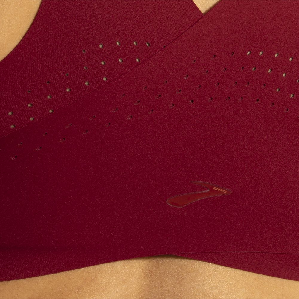 Brooks Dare Zip Run Bra - Beet