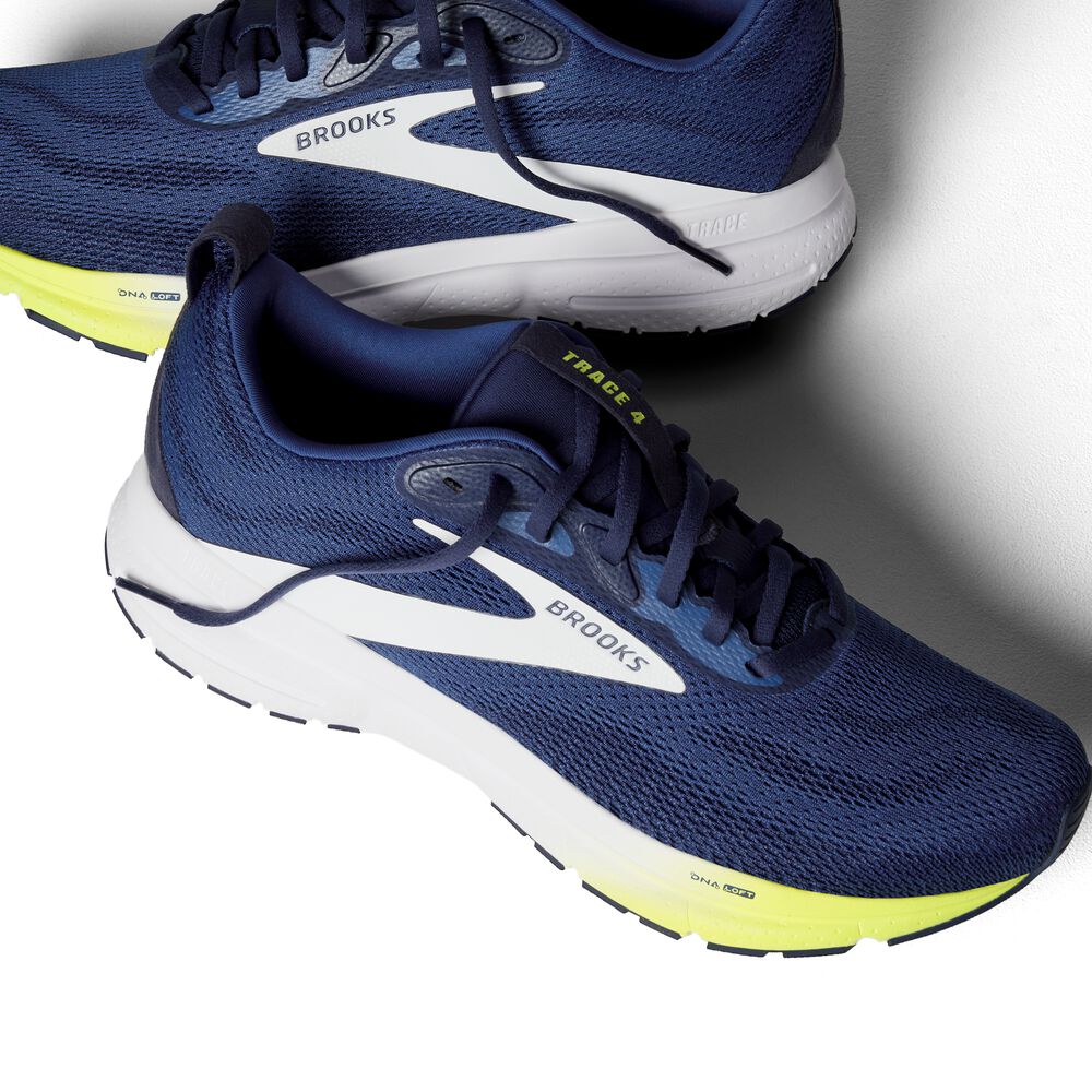 Brooks Trace 4 - Marineblau/Peacoat/Acid Lime