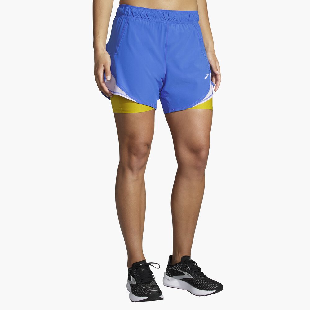 Brooks Chaser 5" 2-in-1 Short - Bluetiful/Golden Hour
