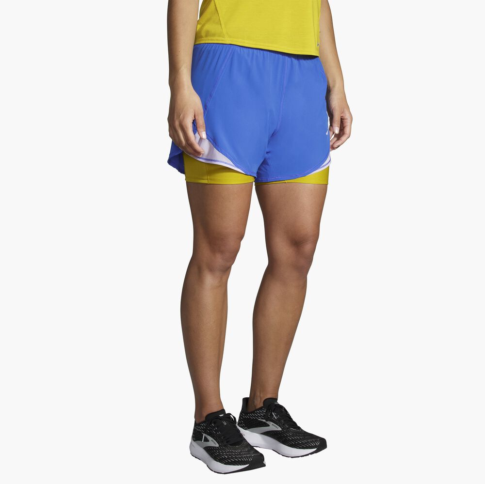 Brooks Chaser 5" 2-in-1 Short - Bluetiful/Golden Hour