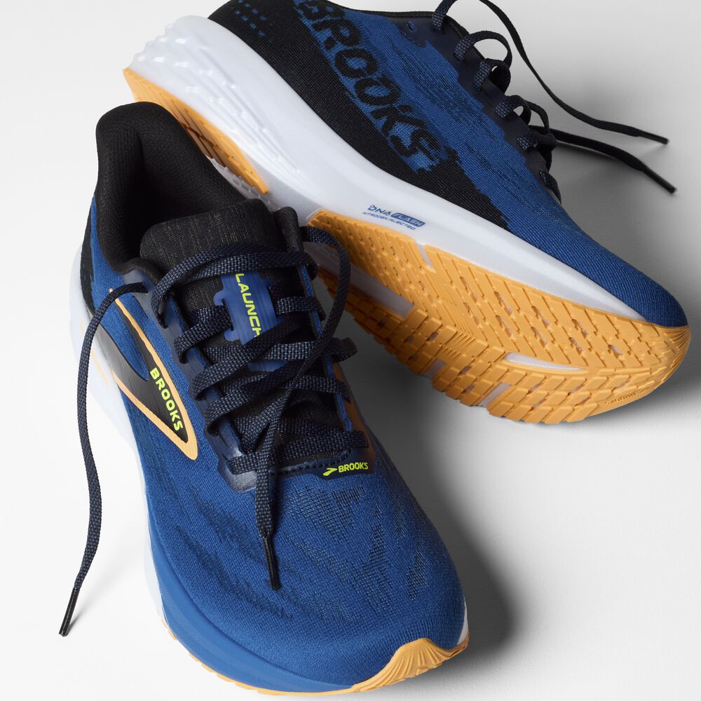 Brooks Launch 11 - Schwarz/Marine Pfingstrose/Orange