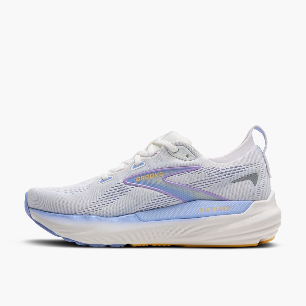 Brooks Glycerin GTS 22 - Weiß/Blaureiher/Aprikose