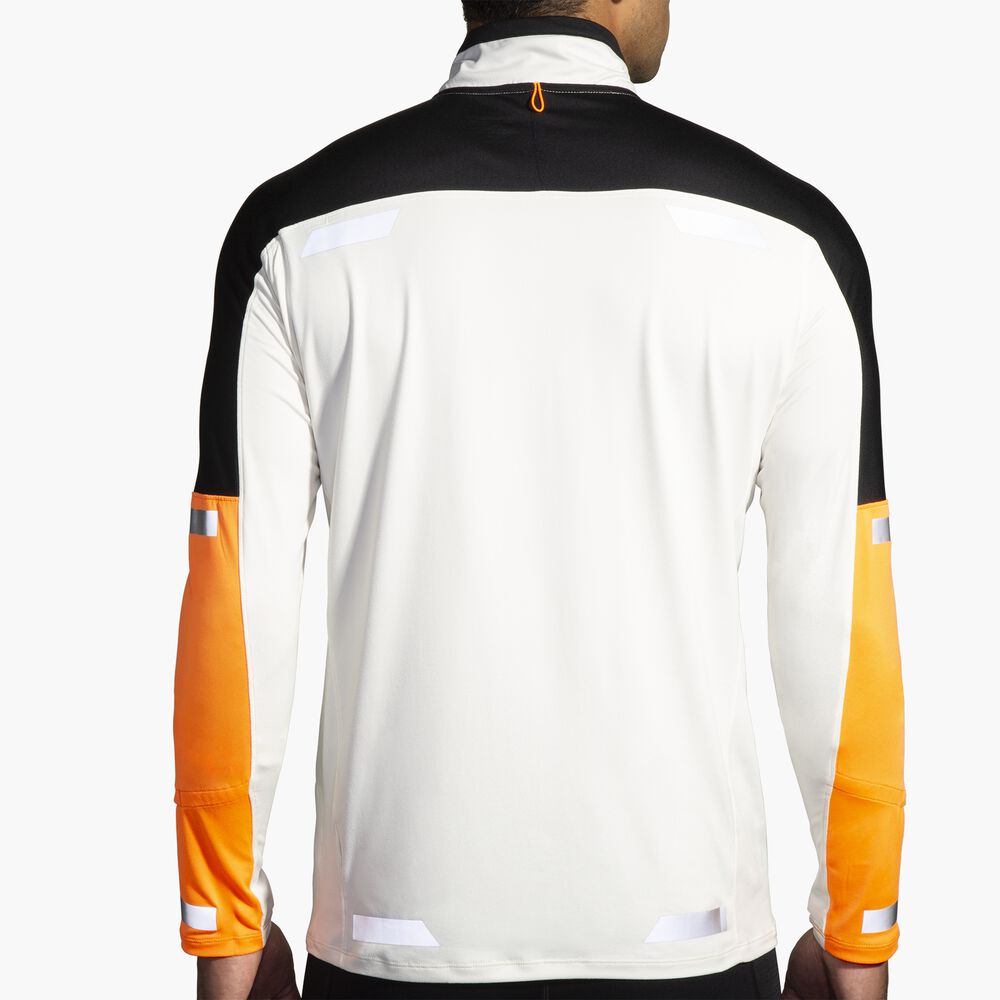 Brooks Run Visible 1/2 Zip 2.0 - Ecru/Fluoro Flash/Schwarz