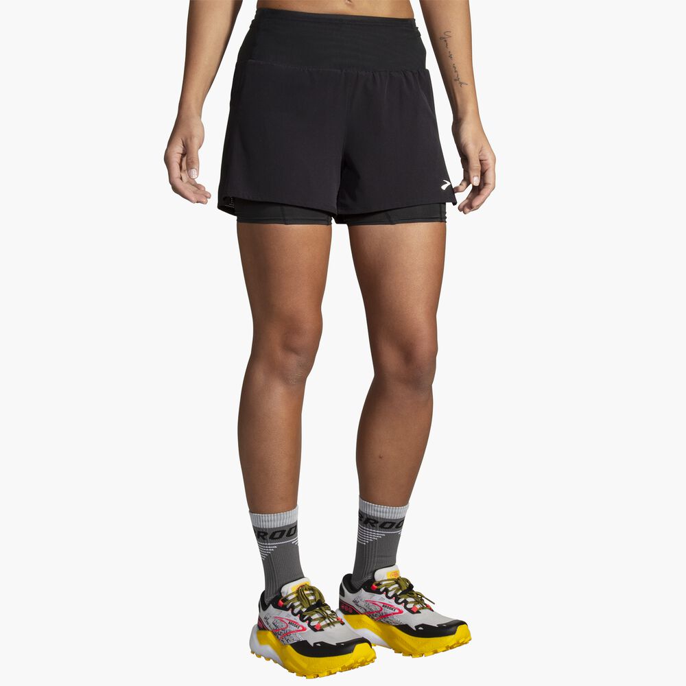 Brooks High Point 3" 2-in-1 Short 2.0 - Schwarz