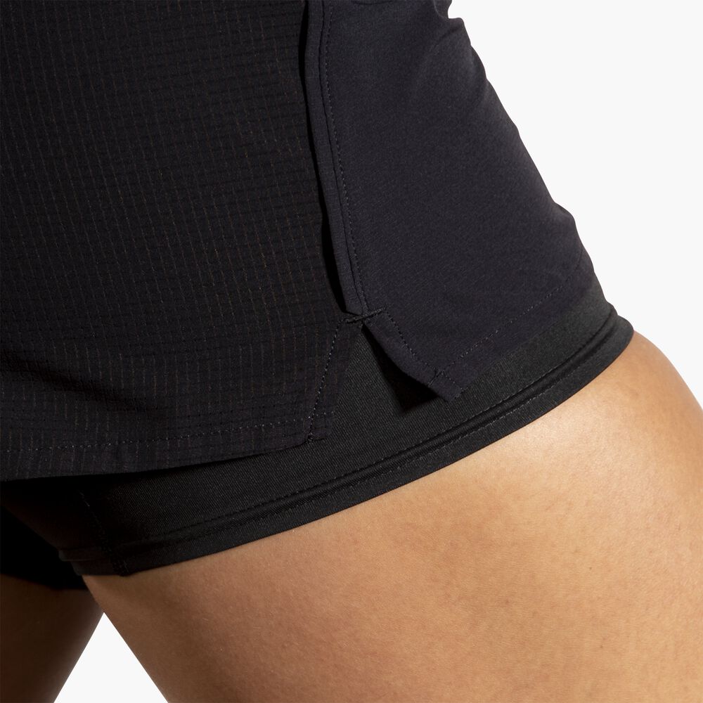 Brooks High Point 3" 2-in-1 Short 2.0 - Schwarz