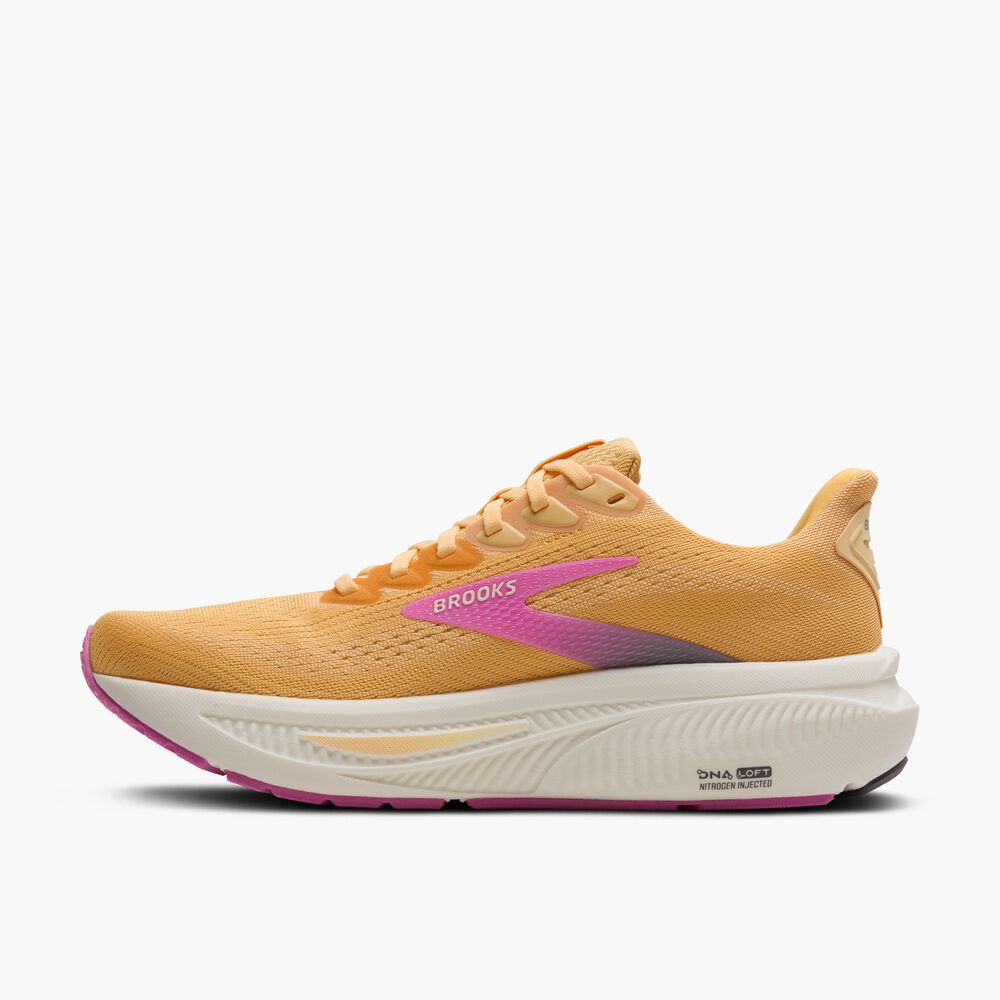 Brooks Ghost 17 - Aprikose/Grau/Pink