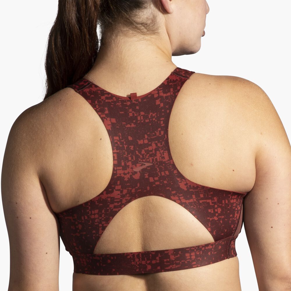 Brooks 3 Pocket Sports Bra - RR Glitch Print/Kupfer