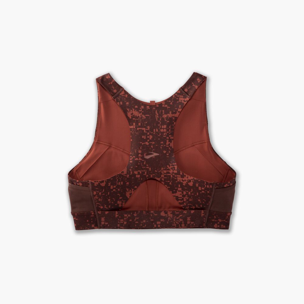 Brooks 3 Pocket Sports Bra - RR Glitch Print/Kupfer