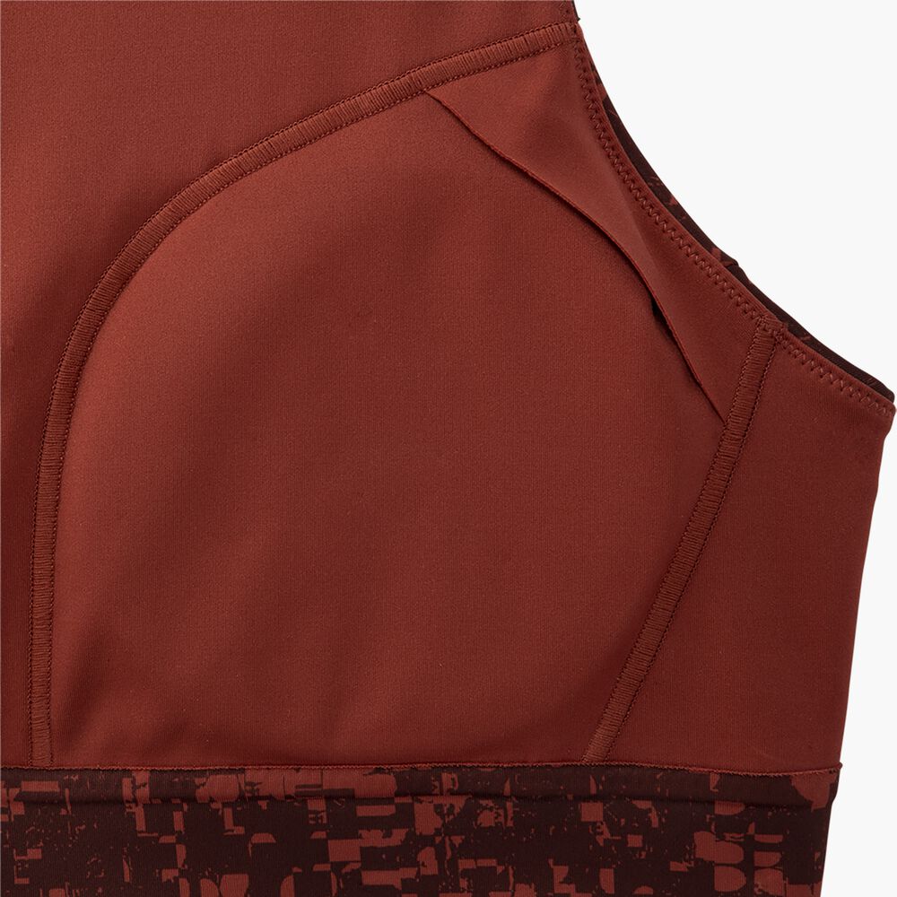 Brooks 3 Pocket Sports Bra - RR Glitch Print/Kupfer