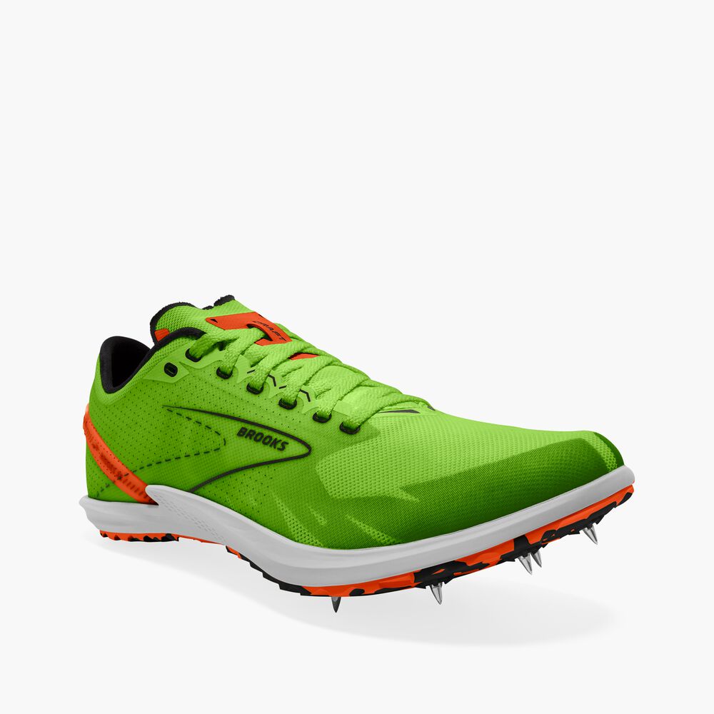 Brooks Draft XC - Grün Gecko/Rotorange/Weiß