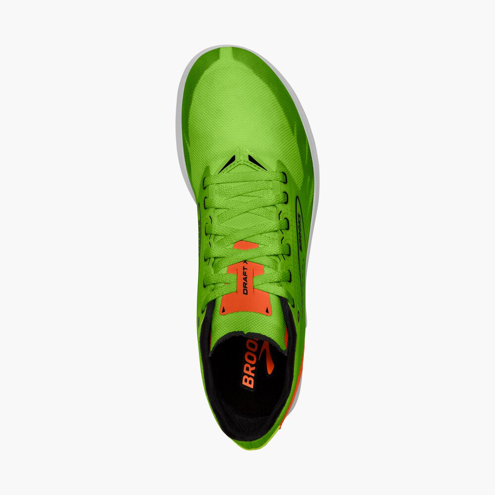 Brooks Draft XC - Grün Gecko/Rotorange/Weiß