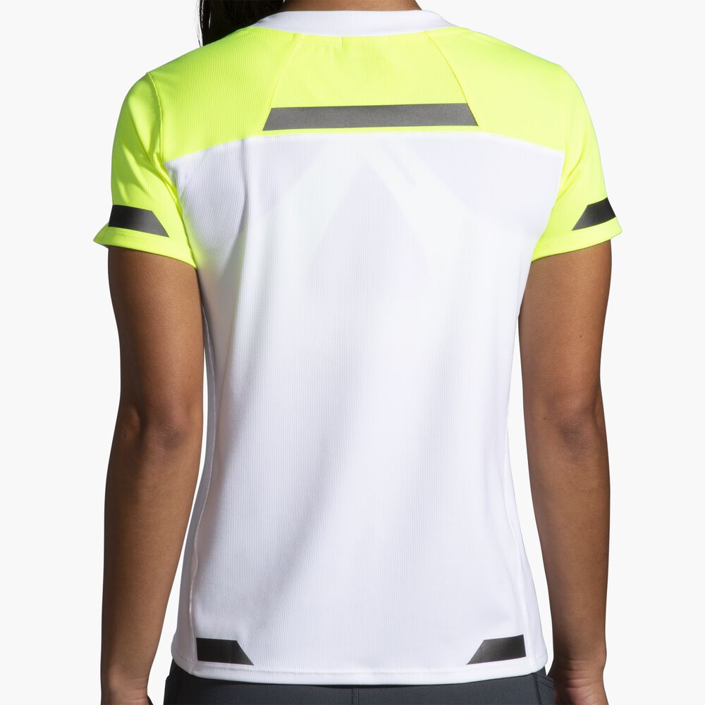 Brooks Run Visible Short Sleeve - Weiß/Nightlife