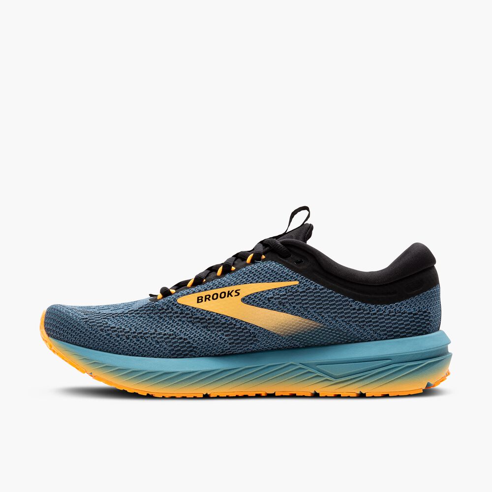 Brooks Revel 7 - Sturmblau/Schwarz/Orange Pop