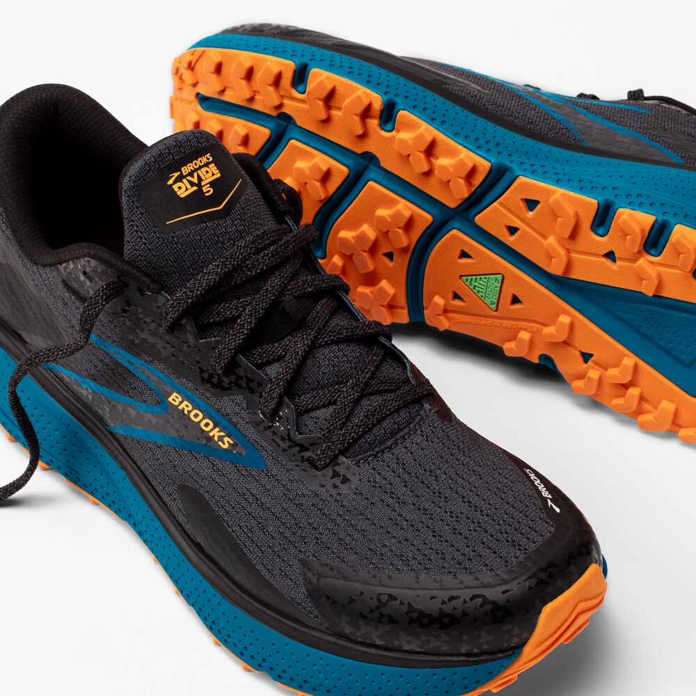 Brooks Divide 5 - Ebenholz/Blau Saphir/Orange