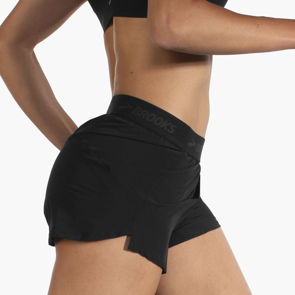 Brooks Chaser 3" Short - Schwarz/Brooks