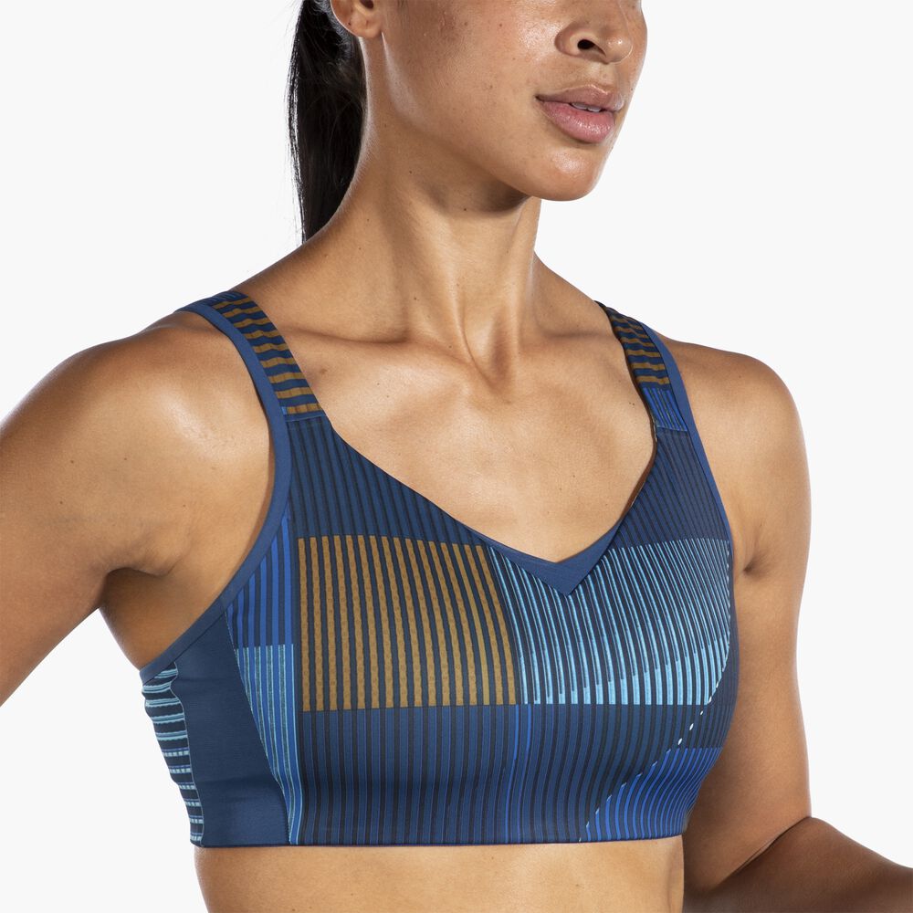 Brooks Convertible Sports Bra - Motion Print