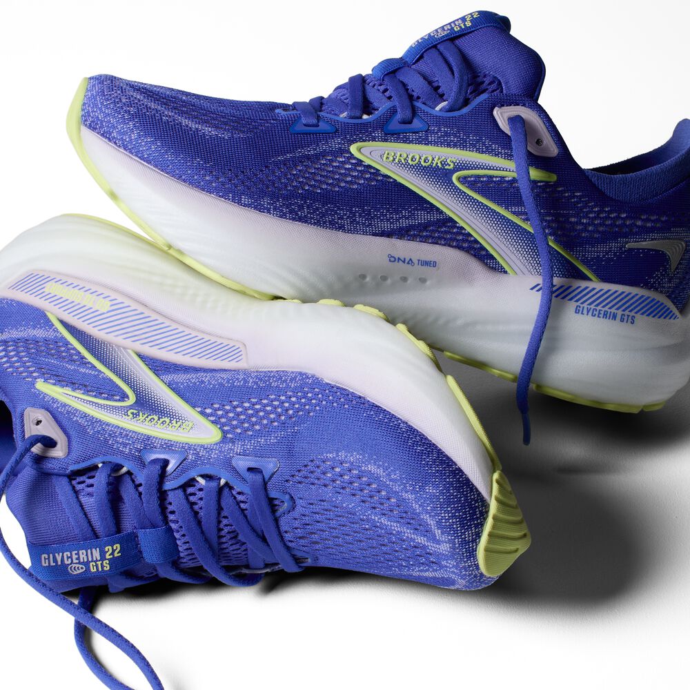 Brooks Glycerin GTS 22 - Amparo Blue/Hyper Iris/Gelb