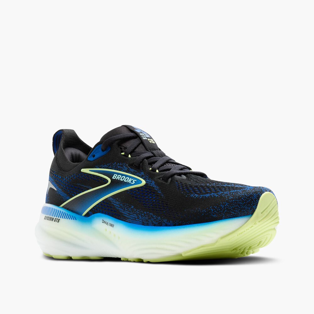 Brooks Glycerin GTS 22 - Schwarz/Kobalt/Neo Yellow