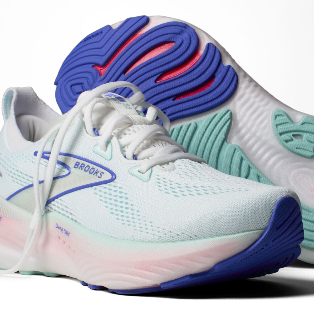 Brooks Glycerin GTS 22 - Weiß/Limpet Shell/Amparo Blau